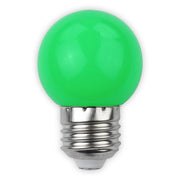 1W Farvet LED kronepære - Grøn, matteret, E27, 230V, 30lm, RA80