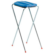 Affaldsstativ i stål, med plastlåg og sækkeholder, 100 liter