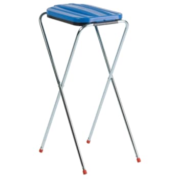 Affaldsstativ i stål, med plastlåg og sækkeholder, 100 liter