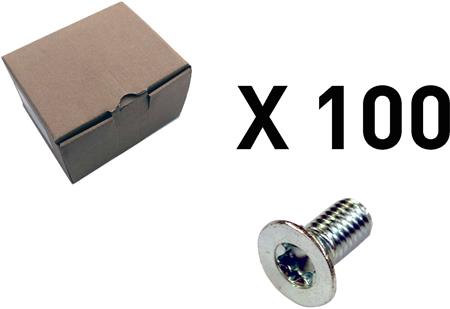 100 SKRUE, UNDERSÆNKET, TORX.