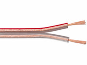 Højttalerledning - 2x0,5mm² OFC, transparent (metervare)