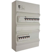 Færdigmonteret gruppetavle - HPFI - 1x16A 3P+N, 1x13A 3P+N, 3x13A 1P+N - Grå