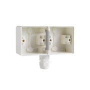 UNDERLAG 2-MODUL, 1X M20, IP55, HVID