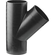 63 x 40 mm x 45° Grenrør sort PEH Geberit