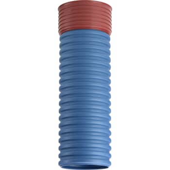 Uponor 315 x 3000 mm PP-opføringsrør med muffe, blå