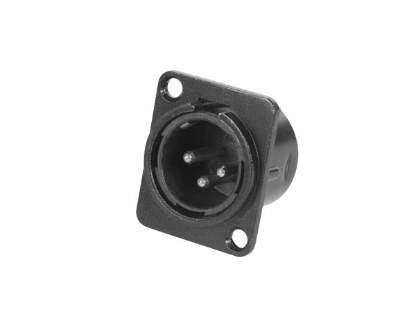 XLR han 3pol chasisbøsning