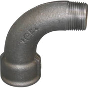 1/2" Sort bøjning 90° muffe/nippel