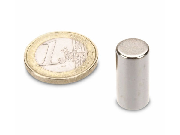 Magnet, neodynium - Cyl. N45 Ni Ø10x20mm (1 stk.)