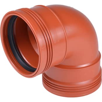 Wavin 110 mm 88 gr. PP-kloakbøjning med 2 muffer