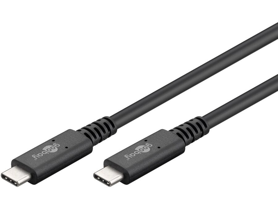 USB 4.0 PD kabel - 2 x USB-C han, 240W 5A, Sort (0,7m)