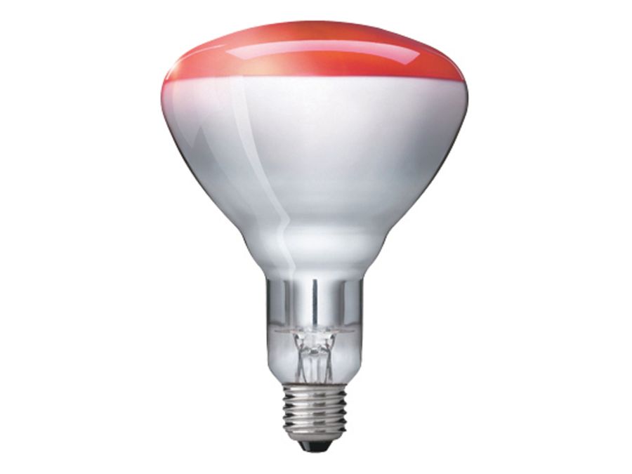 Varmepære - IR R125 Rød 240V / 150W, E27 sokkel
