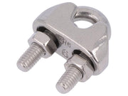 Wire klemme - 5mm, Rustfri stål