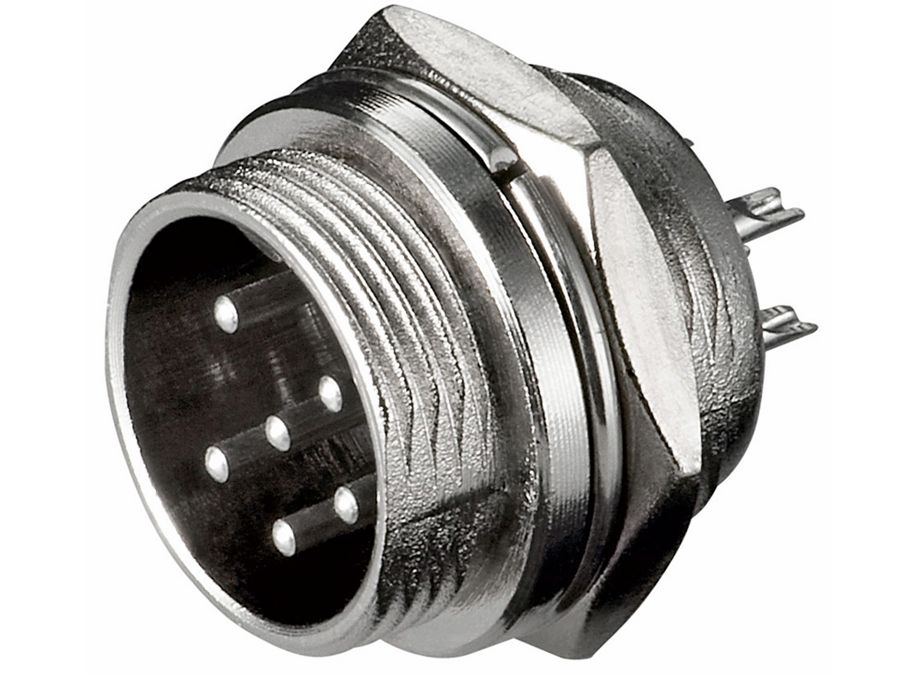 Mikrofonfatning, 6-pol han, til kabinet