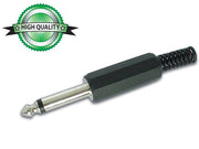6.35mm JACK MONO han, sort HQ