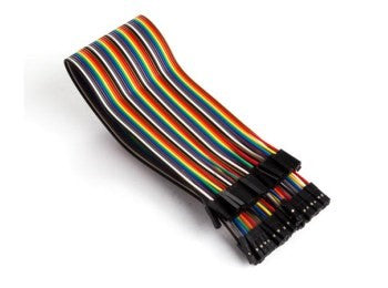 Jumper ledning - Hun/hun, til breadboard, 40 ledere (20cm)
