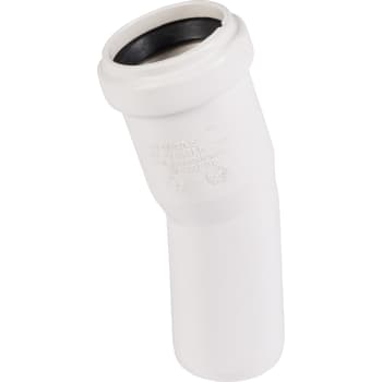 32 mm x 15° Bøjning afløb hvid PP