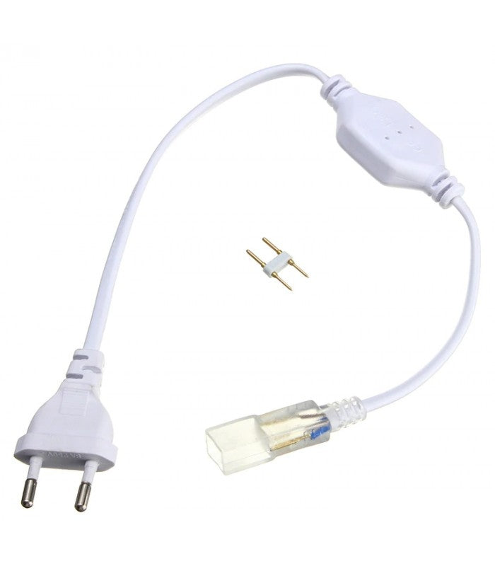 Stik til 230V LED strip (Type Q) - Inkl. endeprop, 230V