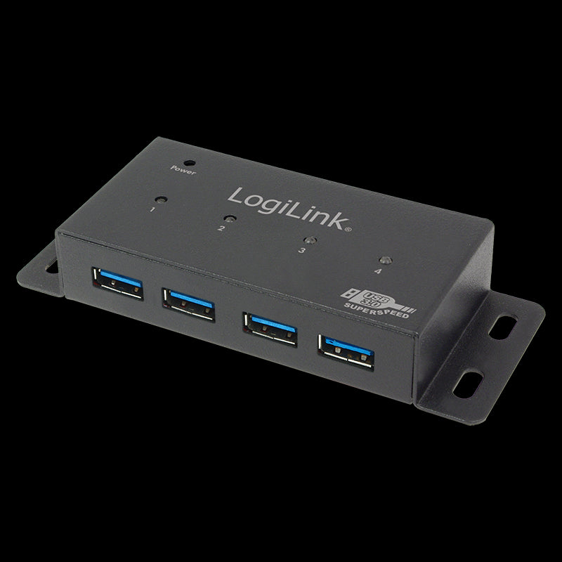 USB 3.0 HUB - 4 port inkl. Strømforsyning (3,5A) til montage