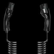 Spiral ladekabel til elbil - 11kW, 16A, 3-faset, type 2 (5m)