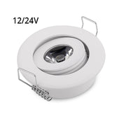 1W LED Indbygningsspot Hvid - Dæmpbar, Erstatter 15W, 12V/24V, Ø4,2 cm hul, Ø5,2 cm mål, 2,2 cm høj, 95lm, RA82