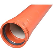 Wavin 110 x 500 mm PP-kloakrør m/muffe, klasse N SN4, EN 13476