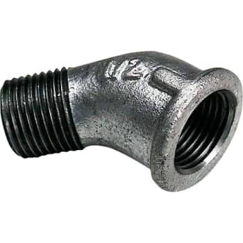 1/2" Galvaniseret vinkel 45° muffe/nippel