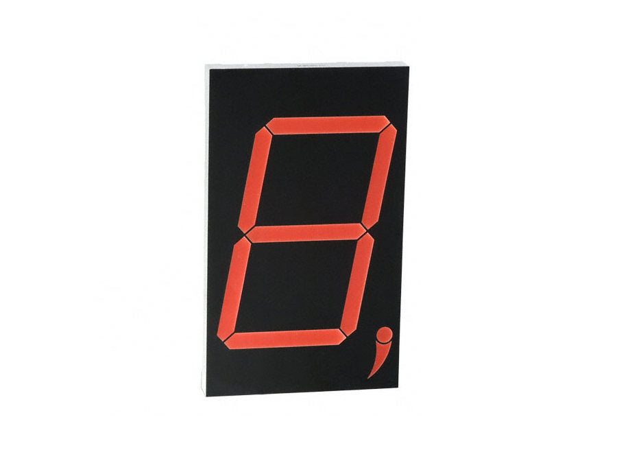 7-segment display - 180mm, Anode, Hi-Eff Rød 127mm (10-DIP)