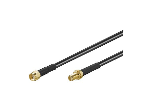 Wi-Fi forlængerkabel, RP-SMA han til RP-SMA hun, RG58 (3m)
