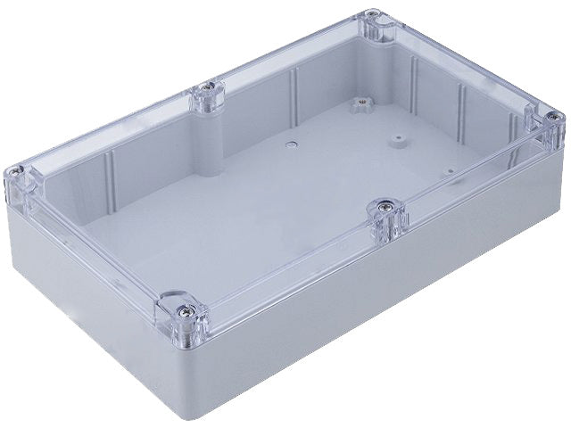 G218C plastkabinet - Klart låg, IP65 (146x222x55mm)