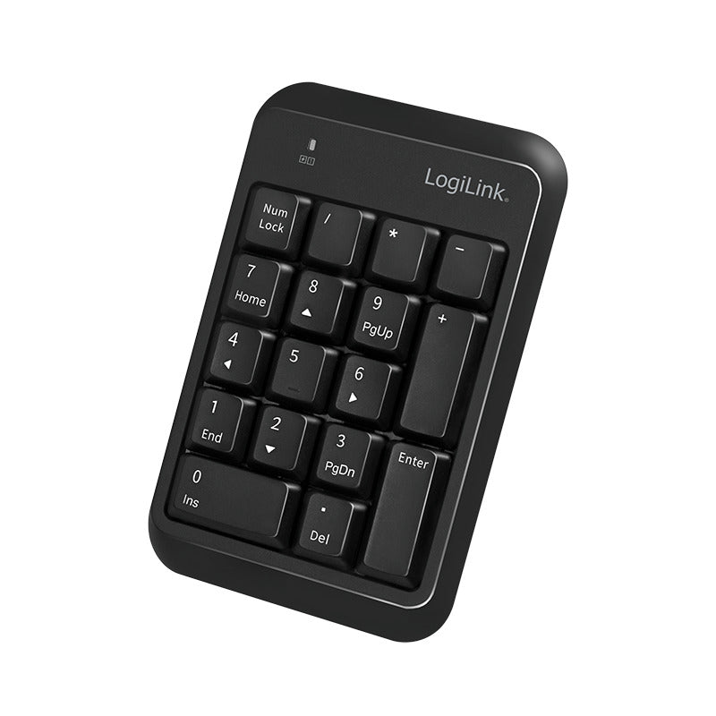 Trådløs keypad - Bluetooth 5.1, 17 taster, Sort