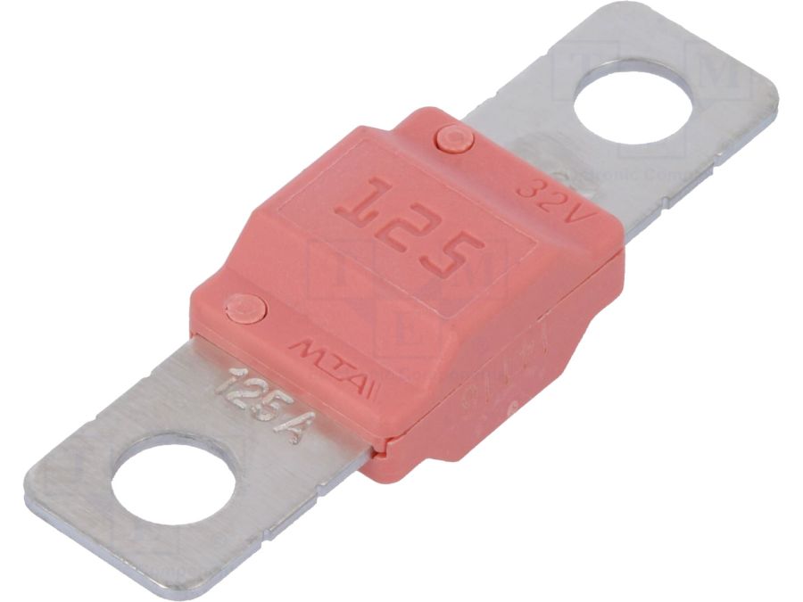 MIDIVAL autosikring - 125A, 40mm, M5 skrue