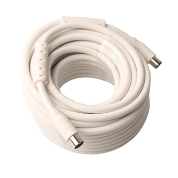 Antenneledning med stik HF-tæt 10 meter hvid