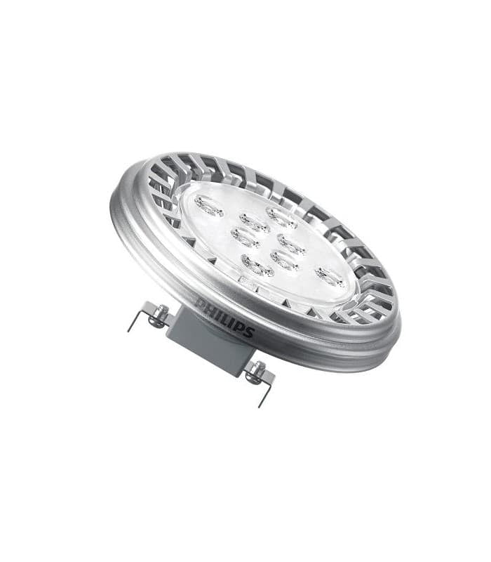 Philips LED AR111 10W(50W) 830 645lm 24° 12V Dim Sort/Sølv G53