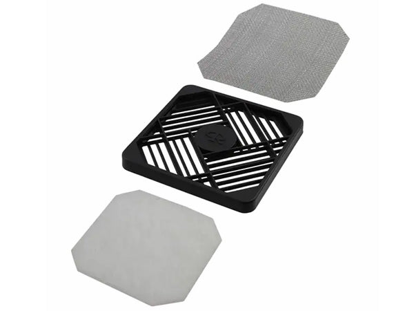 Blæser filtergitter m. EMI afskærmning - 92x92mm, Sort