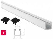 Alu. LED profil - Type Y, Hvidlakeret (2,02m)