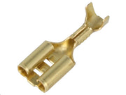 Uisoleret spadefatning - 6,3mm hun, 0,5-1,5mm² (100 stk.)