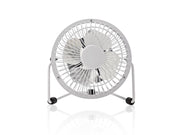 Miniventilator - Ø10cm, USB, Hvid