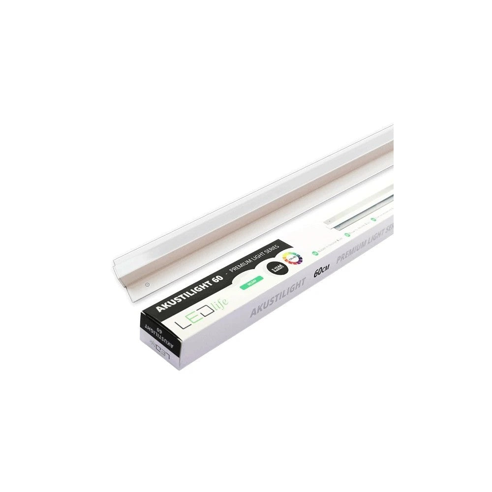Troldtekt LED-skinne 90 cm, CCT - 27W, Akustilight, Planforsænket, 24V, 5 års producentgaranti
