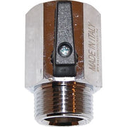 3/4" kuglehane muffe/nippel forkromet med sort greb