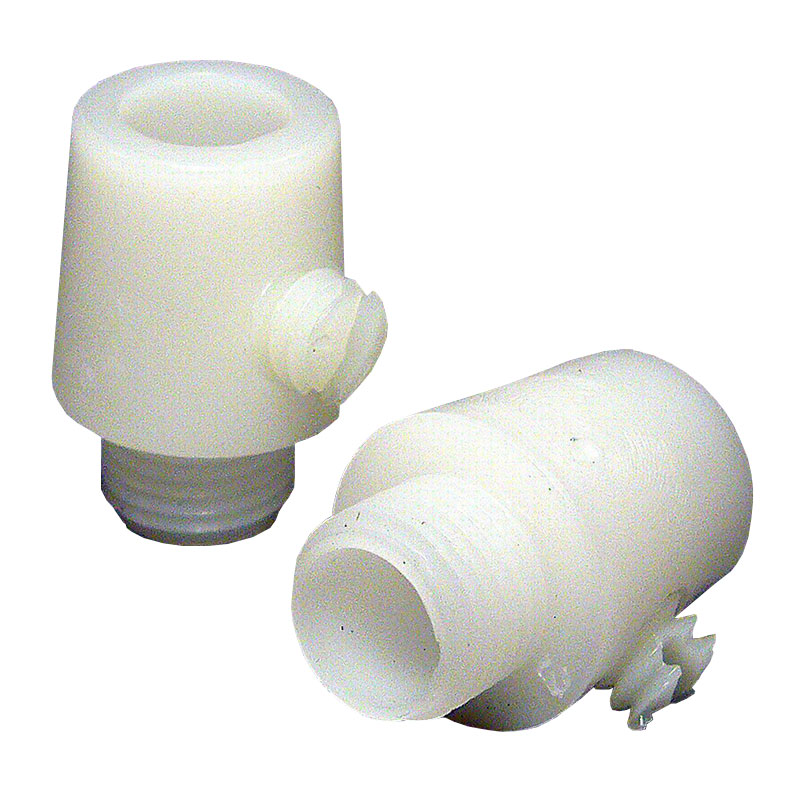 Pinolaflastning M10 med udvendig gevind hvid