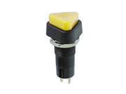 Trykkontakt - 1P OFF-ON, Gul trekant