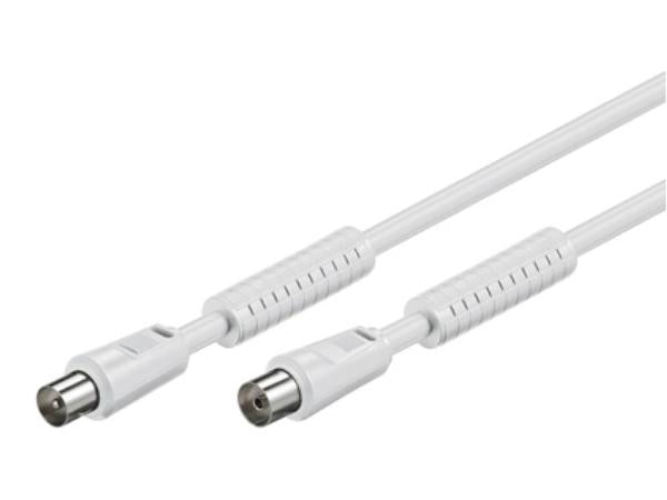 Antennekabel - COAX han til COAX hun, RG59 støjfiltre (3,5m)