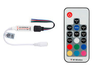 Mini 1-kanals RGB LED lysstyring - Med RF fjernbetjening