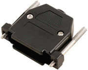 Hus for D-SUB - 25pol (og 44pol HD), sort plast