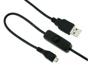 USB strømkabel - A til micro B, m. ON/OFF kontakt (1,5m)