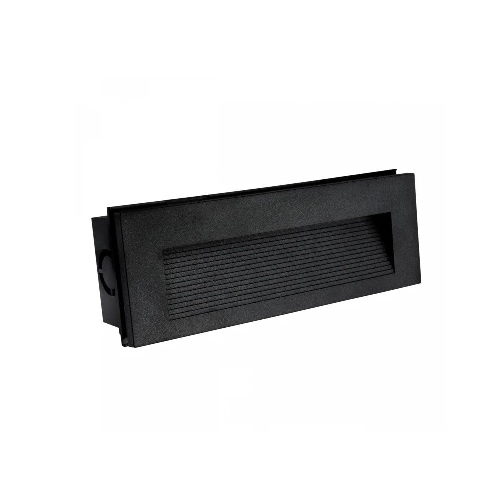 Asymmetrisk 6W Sort Nedsænket Facade Lampe - CCT 230V IP54 230x84x52mm RA80 250lm