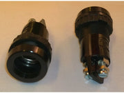 Fatning til E10 pære - Panelmont., Sort