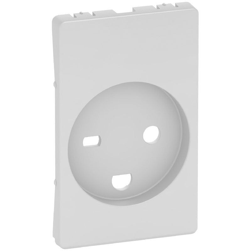 Fuga afdækning til hospital stikkontakt m. jord 1½ modul - lysegrå