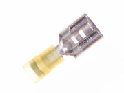 Gul kabelsko - 9,5mm spadefatning, 4-6mm² (10 stk.)