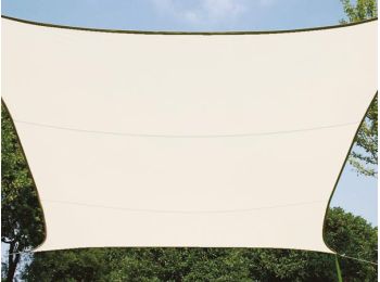 Rektangulært solsejl - 4 x 3m, CREMEHVID